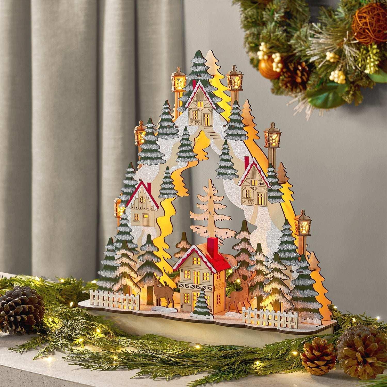 Member's Mark 17 Pre-Lit Village Scene - USA MEGA SHOP
