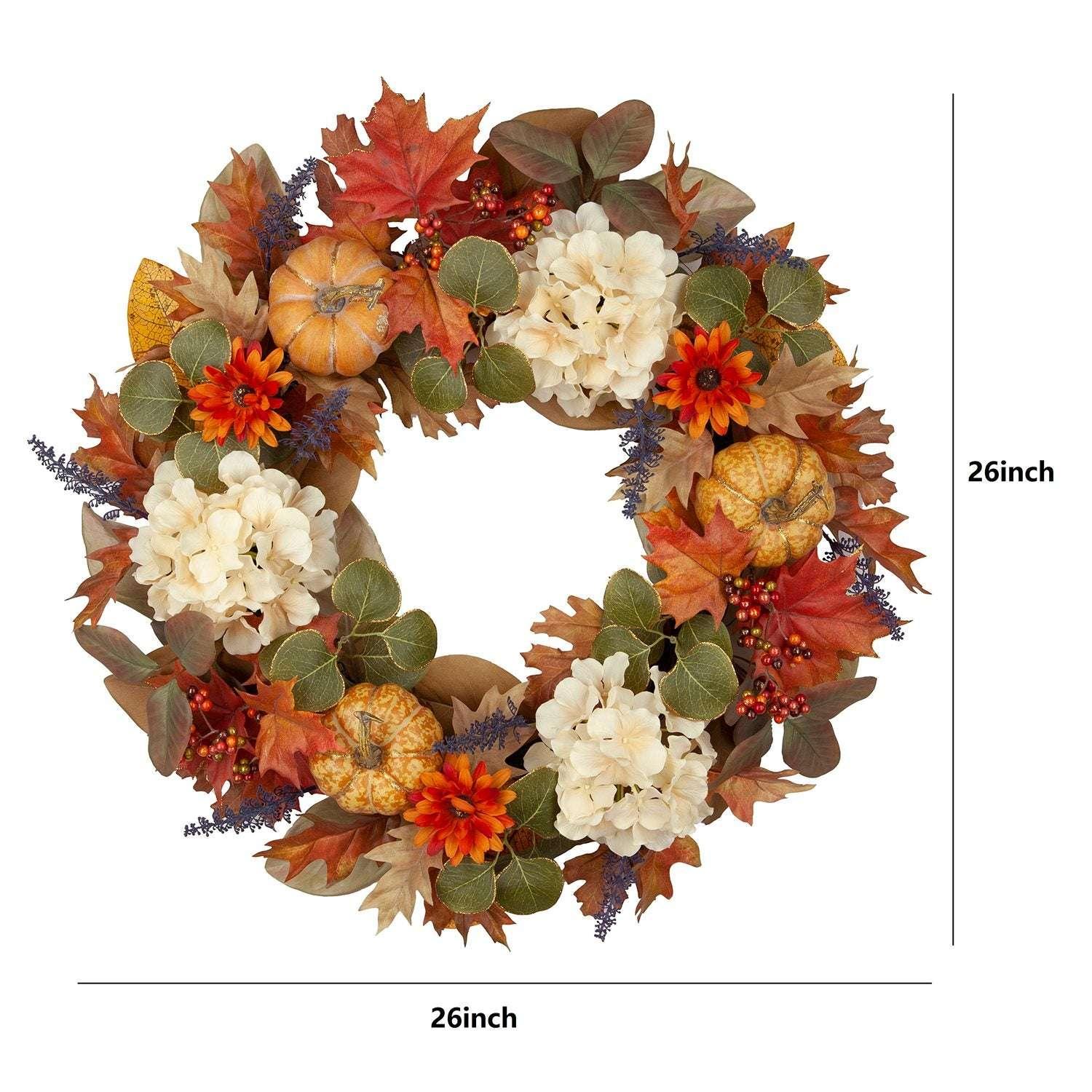 Member's Mark 26" Harvest Hydrangea Wreath - USA MEGA SHOP