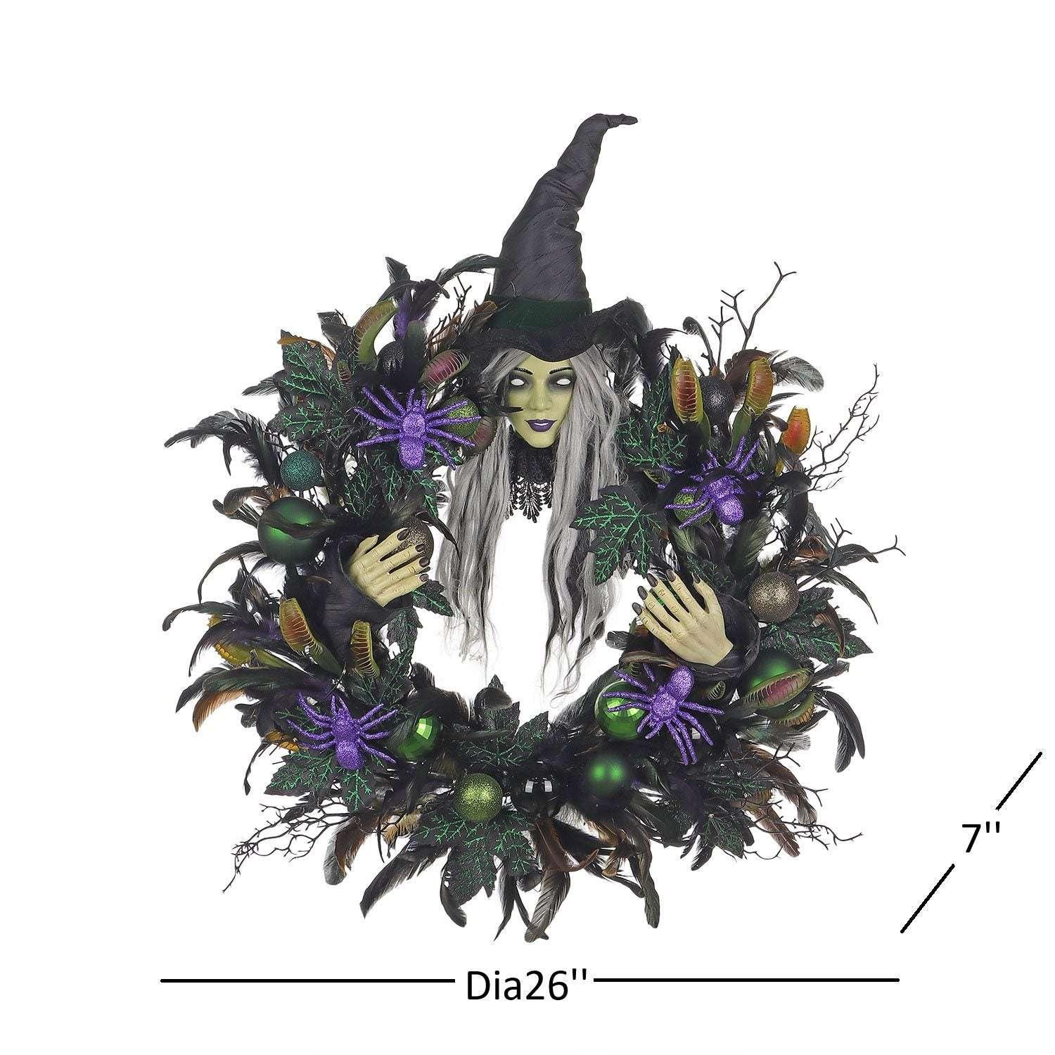 Member's Mark 26" Pre-Lit Witch Wreath - USA MEGA SHOP