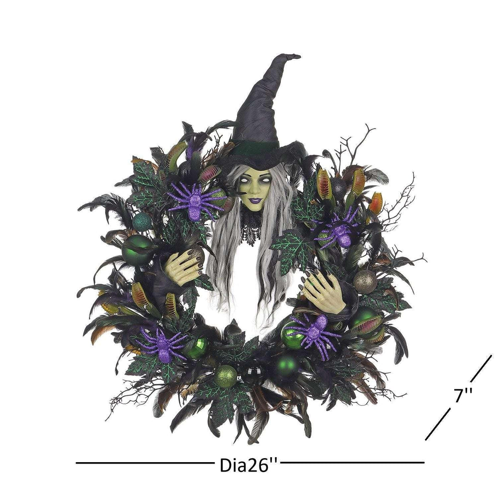 Member's Mark 26" Pre-Lit Witch Wreath - USA MEGA SHOP
