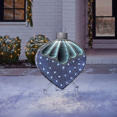 Member's Mark 32" Pre-Lit Silver Infinity Light Ornament Decor - USA MEGA SHOP