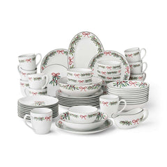 Member's Mark 53-Piece Porcelain Holiday Entertainer Set - USA MEGA SHOP