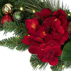 Member's Mark 9' Red Pre-Lit Decorated Garland