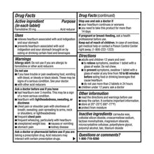 Drug Facts label panel for famotidine acid reducer tablets