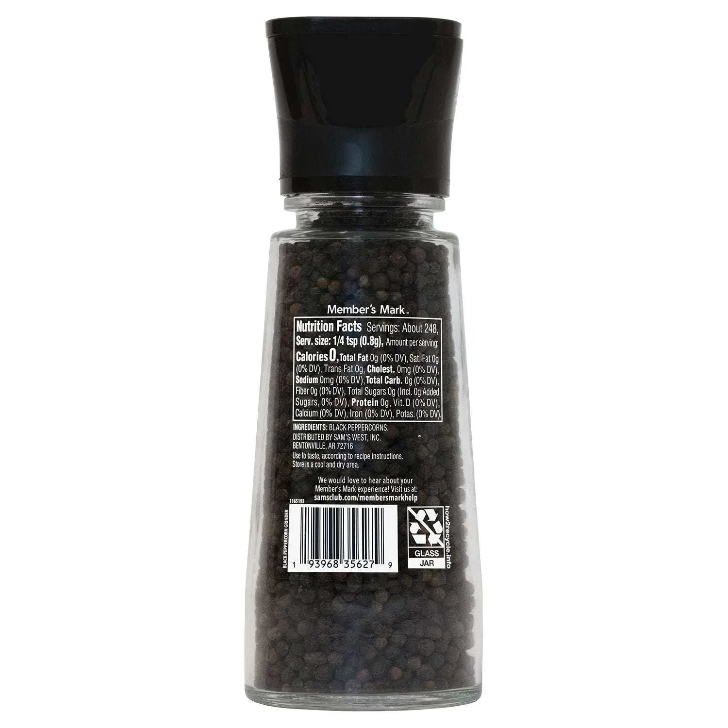Member's Mark Black Pepper Grinder, 7 oz. - USA MEGA SHOP
