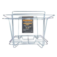 Wire chafing stand wire rack with curved side rails, chrome finish