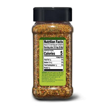 Cilantro lime seasoning jar with Nutrition Facts panel on back label