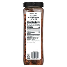 Cinnamon stick jar back label with Nutrition Facts, barcode, and ingredients
