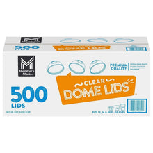Clear dome plastic cup lids with straw slot, 500-count box