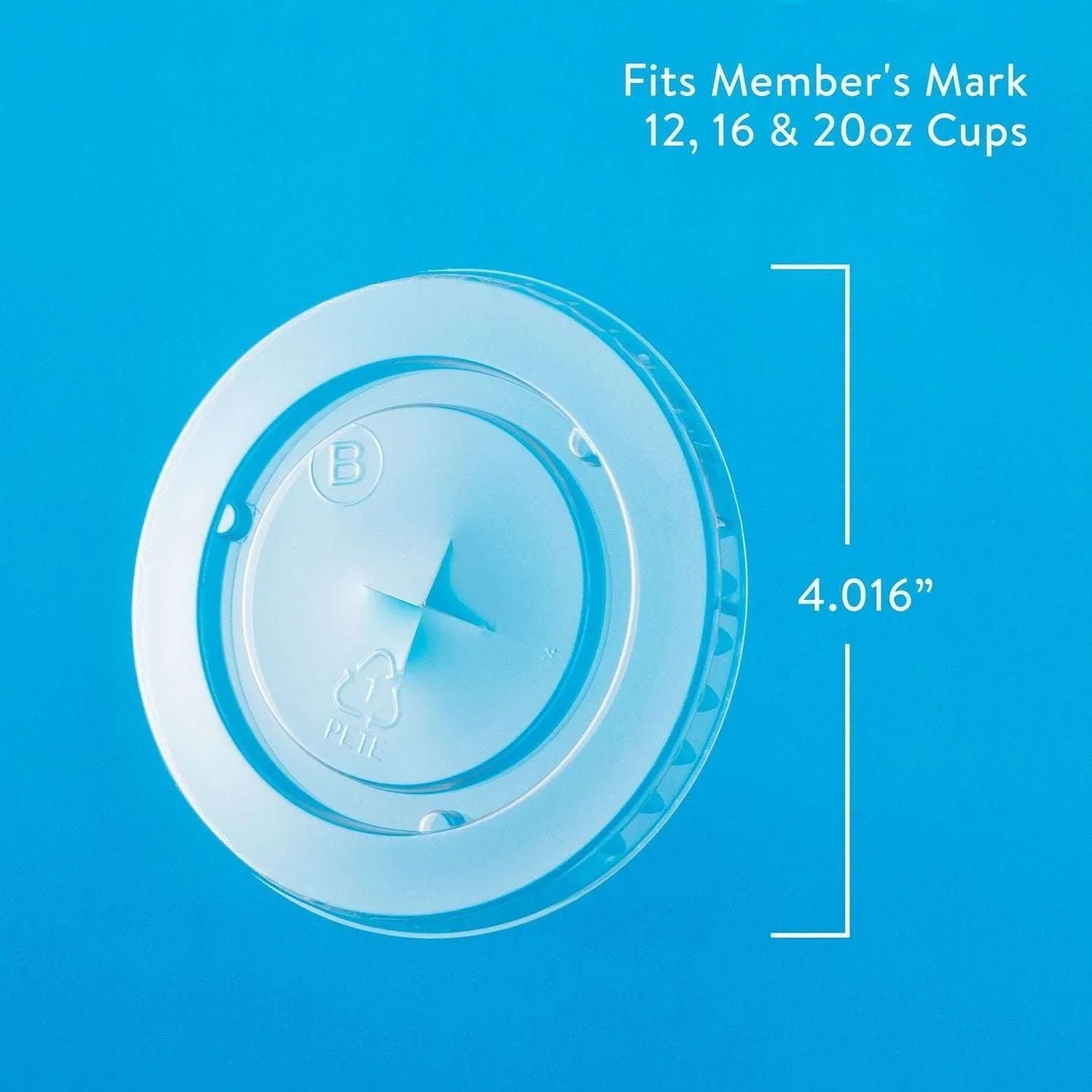 Member's Mark Clear Flat Plastic Lids with Straw Slot 500 ct.