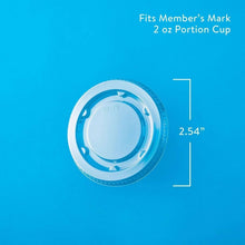Clear plastic portion lid, 2.54 inch diameter, round lid