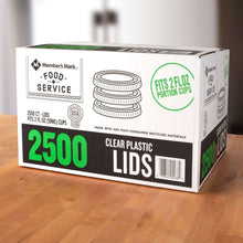 Clear plastic portion lids shipping box, fits 2 oz portion cups