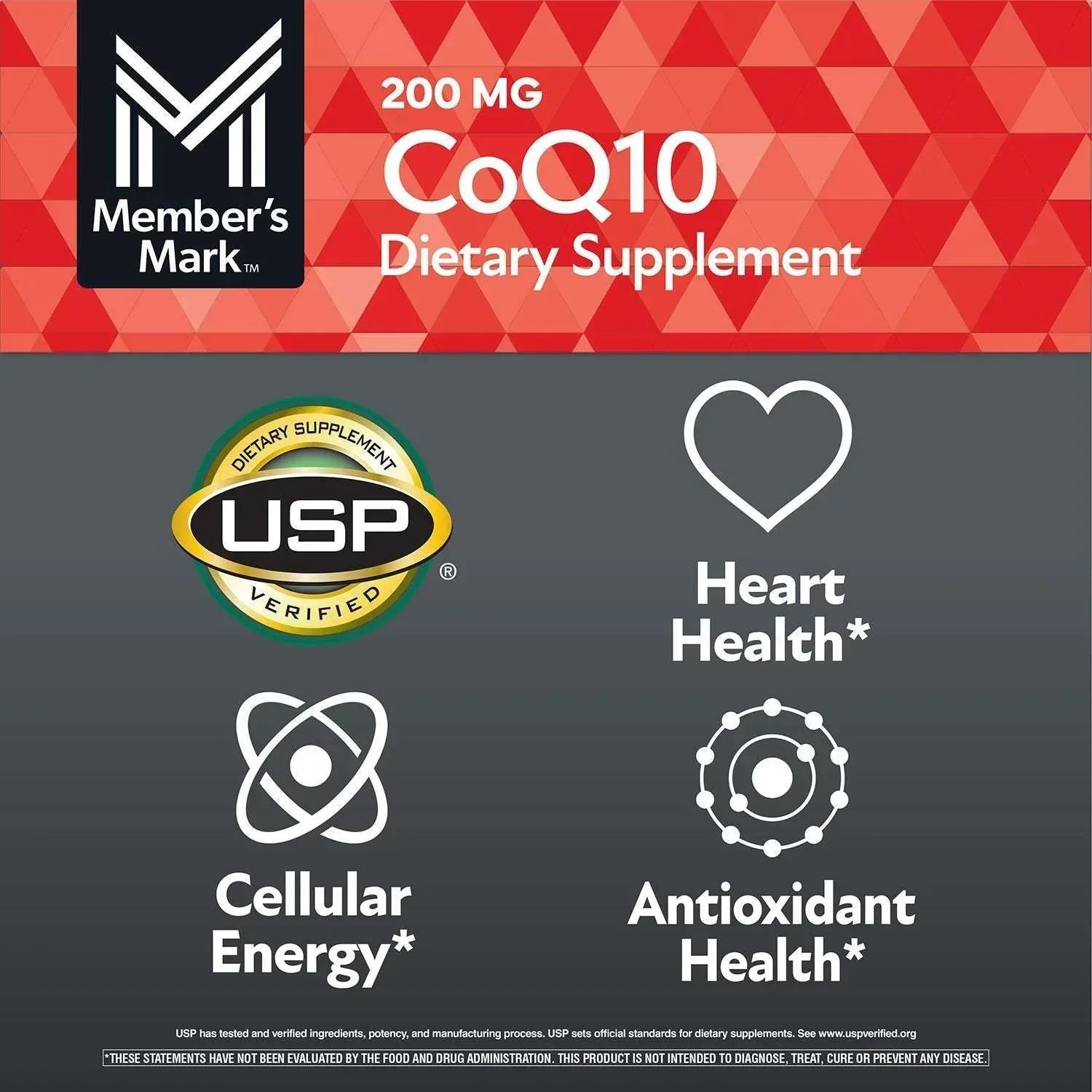 Member's Mark CoQ10 Softgels, 200 mg, 180 ct.