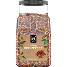 Crushed red pepper jar with black lid and front label