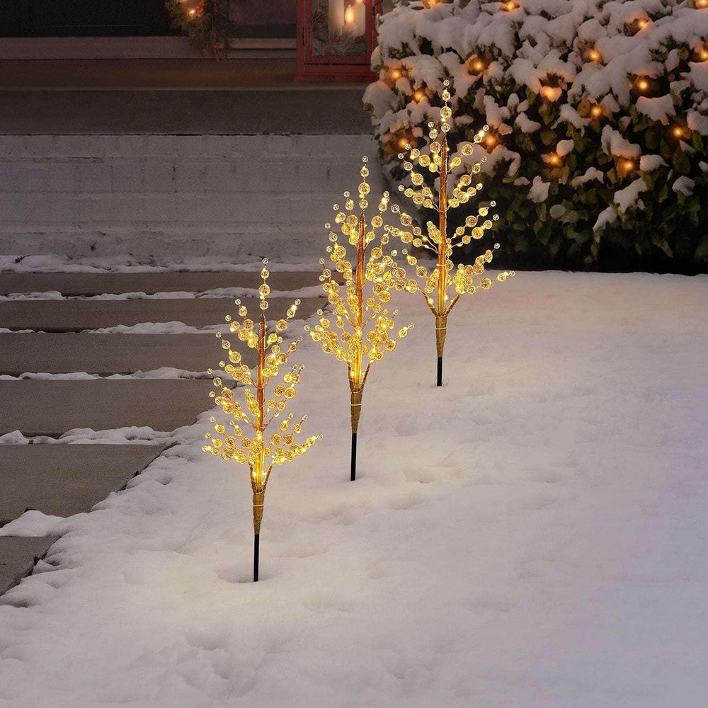 Member's Mark Crystal Bead Pathway Lights, Set of 3 - USA MEGA SHOP