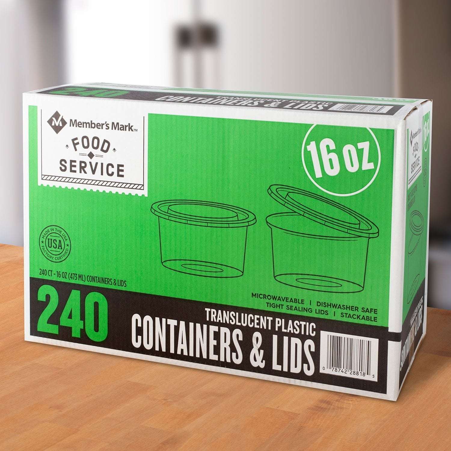 Member's Mark Deli Container with Lid 16 oz., 240 ct.