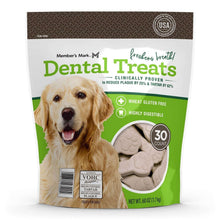 Dental chew treats bag, 30-count, with dog portrait and green label front