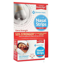 Nasal strips Extra Strength package front view with nose icon and 44 count badge