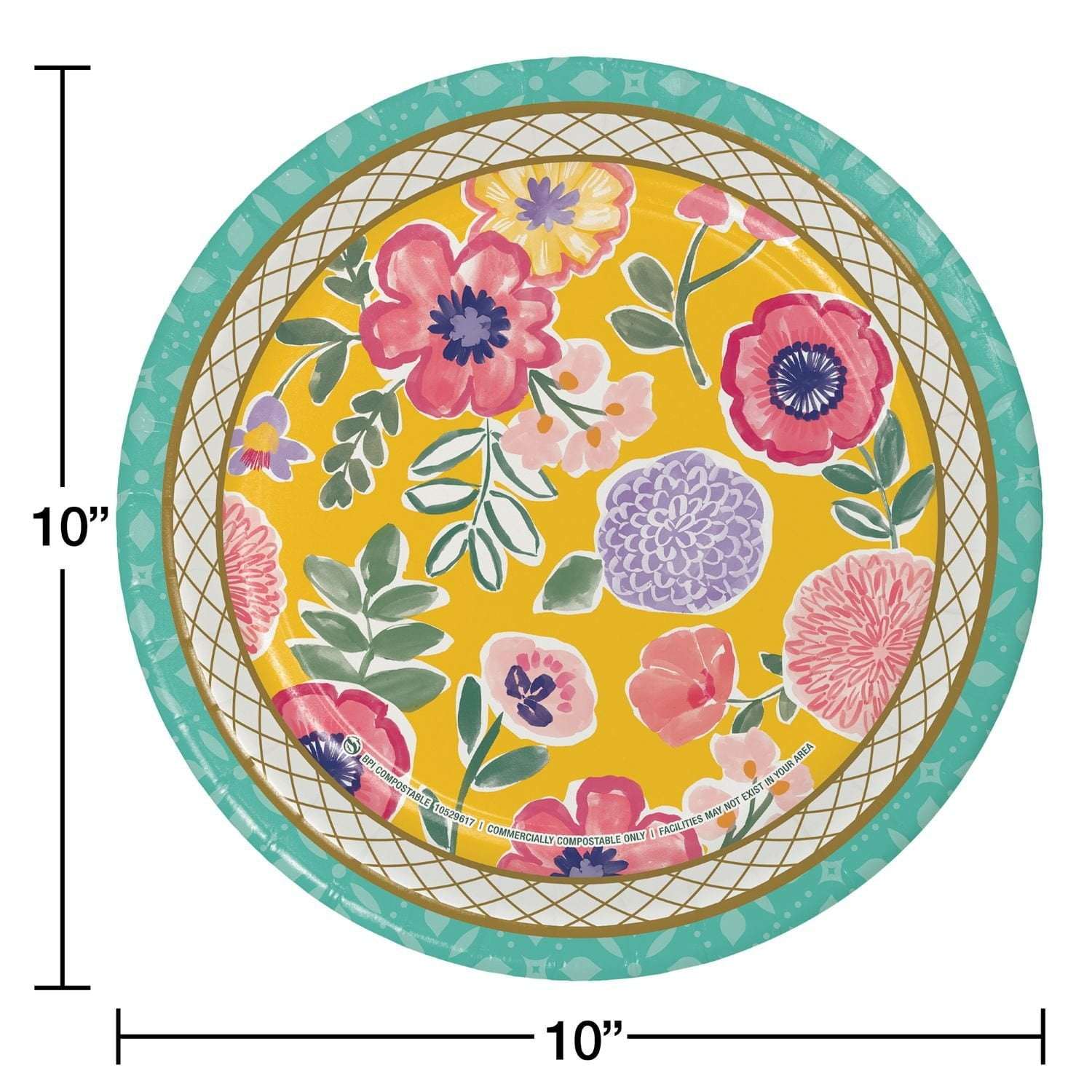 Member's Mark Fancy Florals, Spring Paper Plates, 10", 85 ct.