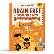 Grain-free dog treat bag, peanut butter flavor, 5 lb, Member's Mark packaging