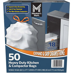 Member's Mark Heavy Duty 18-Gallon Kitchen & Compactor Trash Bags, 50 ct. - USA MEGA SHOP