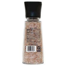 Himalayan pink salt grinder bottle back label with nutrition facts and barcode