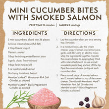 Recipe card with ingredients and directions, featuring Himalayan pink salt