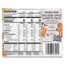 Back label Nutrition Facts and ingredients for ground ginger, nutmeg, and cloves