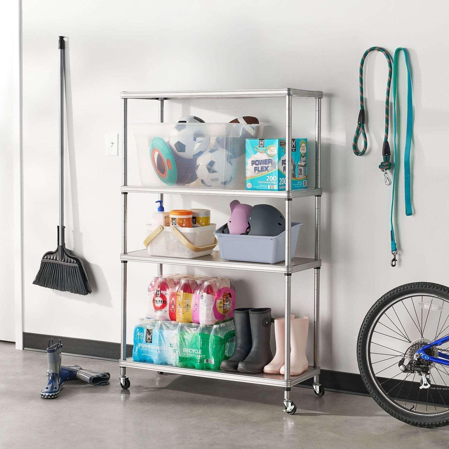 Member’s Mark Home 4-Tier Steel Shelving with Shelf Liners, 36" W x 14" D x 56.5" H