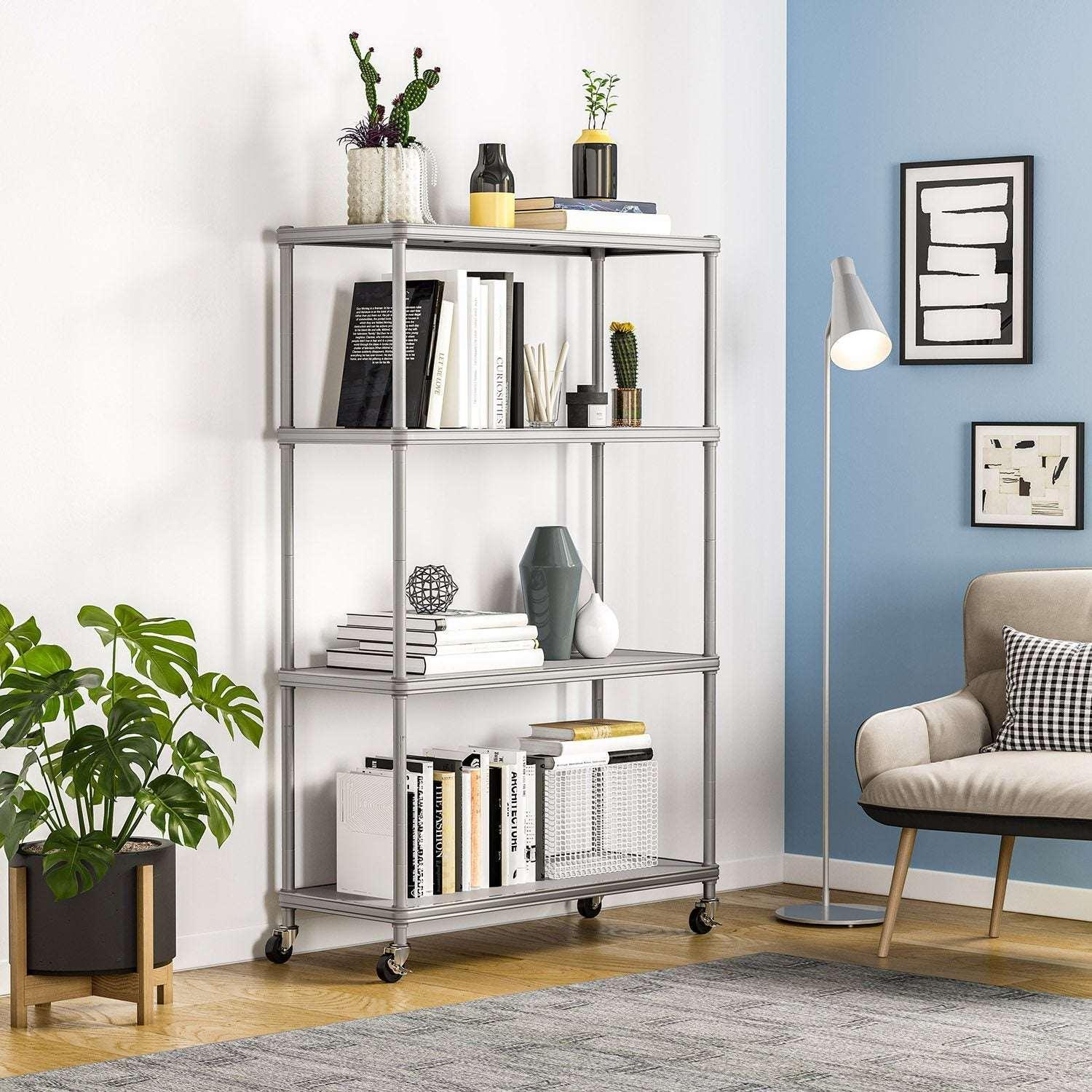 Member’s Mark Home 4-Tier Steel Shelving with Shelf Liners, 36" W x 14" D x 56.5" H