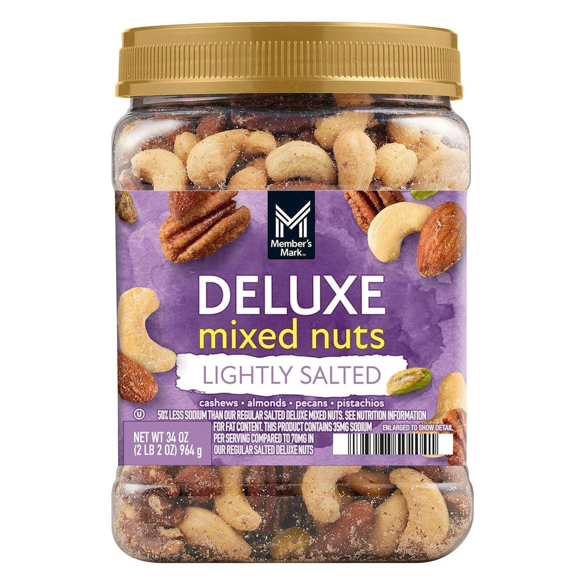 Member's Mark Lightly Salted Deluxe Mixed Nuts, 34 oz.