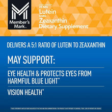 Dietary supplement panel with 5:1 lutein to zeaxanthin ratio and eye support text