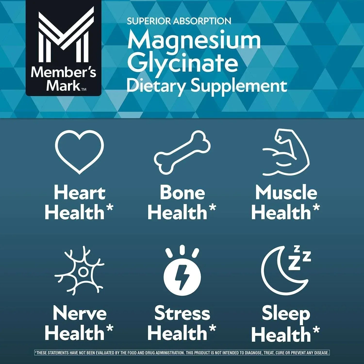 Member's Mark Magnesium Glycinate with L-Theanine Tablets, 180 ct.