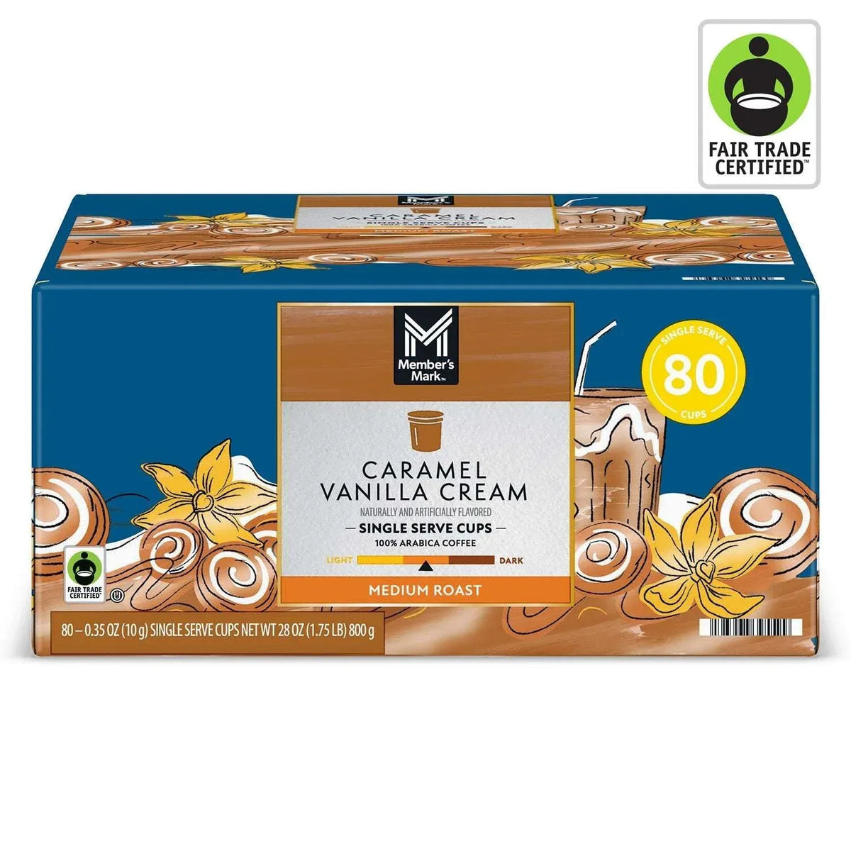 Member's Mark Medium Roast Coffee Pods, Caramel Vanilla Cream, 80 ct. - USA MEGA SHOP
