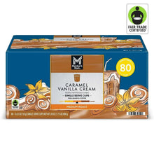 Caramel vanilla cream coffee pods box, medium roast, 80-count