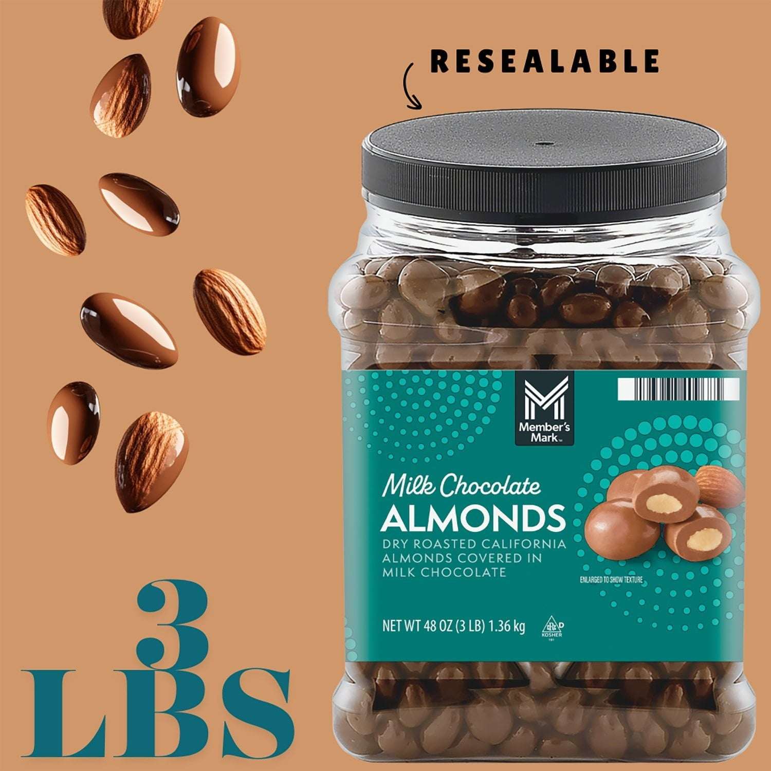 Member's Mark Milk Chocolate Almonds, 48 oz.