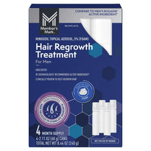 Men's minoxidil 5% foam treatment box, 120-day supply topical aerosol foam