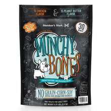 Dog treat pouch for Munchy Bones chews, black package with 30-count badge