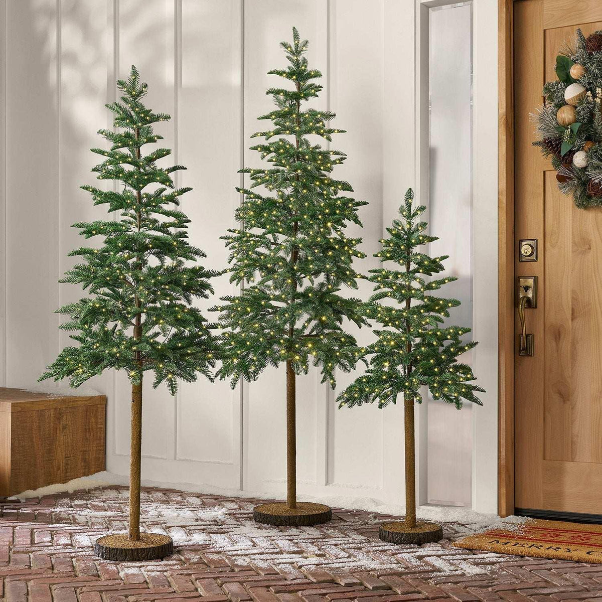 Member's Mark Pre-Lit Alpine Tree Décor, Set of 3