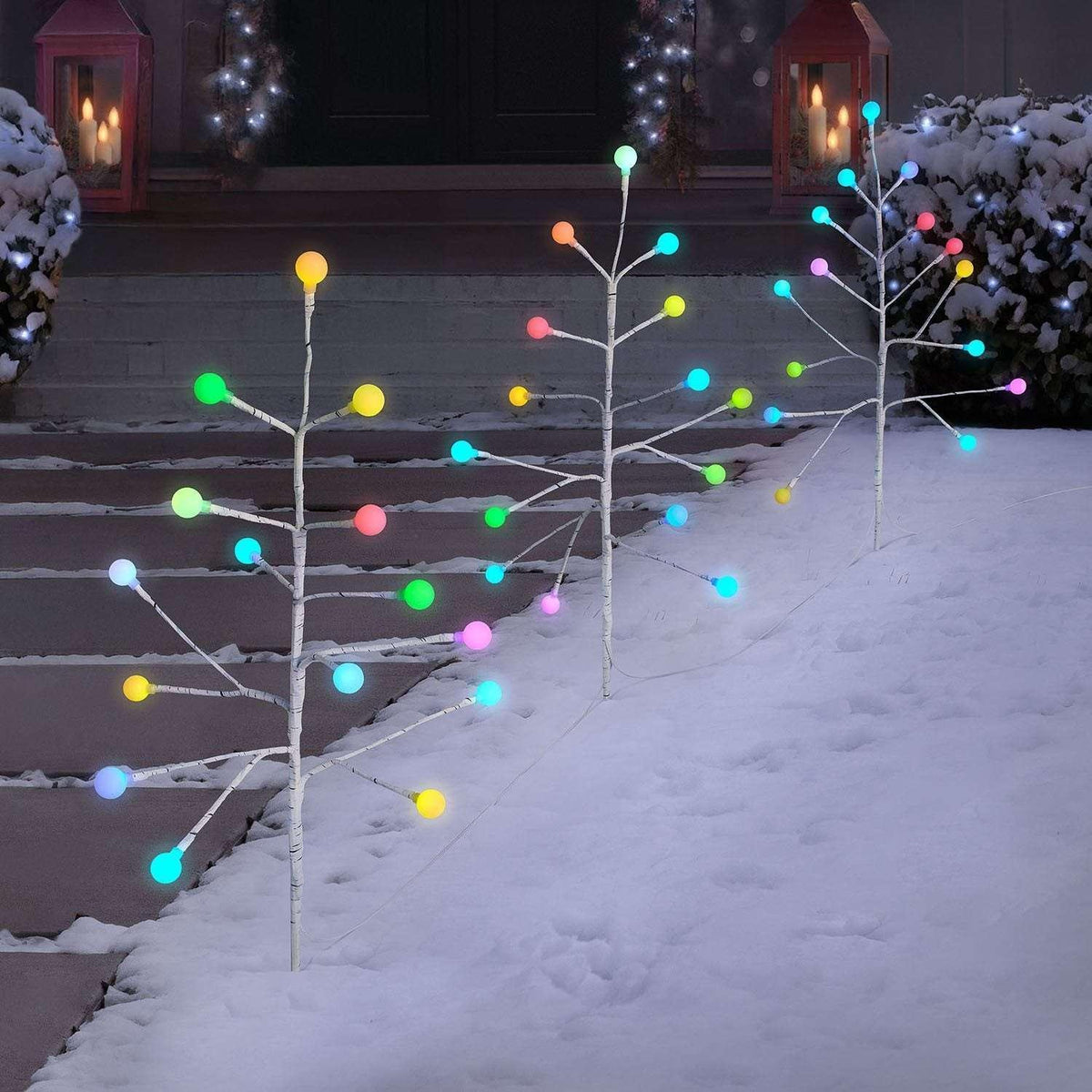 Member's Mark Pre-Lit Blossom Pathway Lights, Set of 3