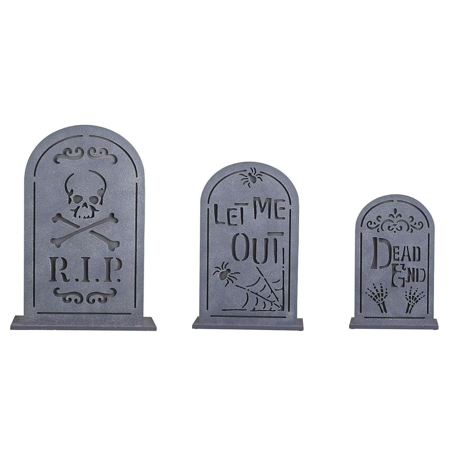 Member's Mark Pre-Lit Tombstones, Set of 3 - USA MEGA SHOP