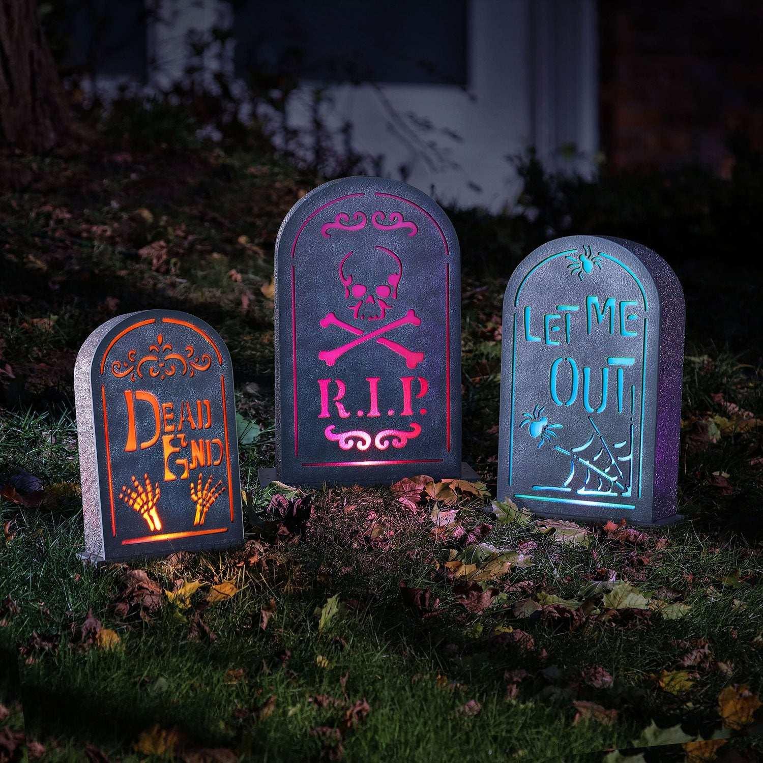 Member's Mark Pre-Lit Tombstones, Set of 3 - USA MEGA SHOP