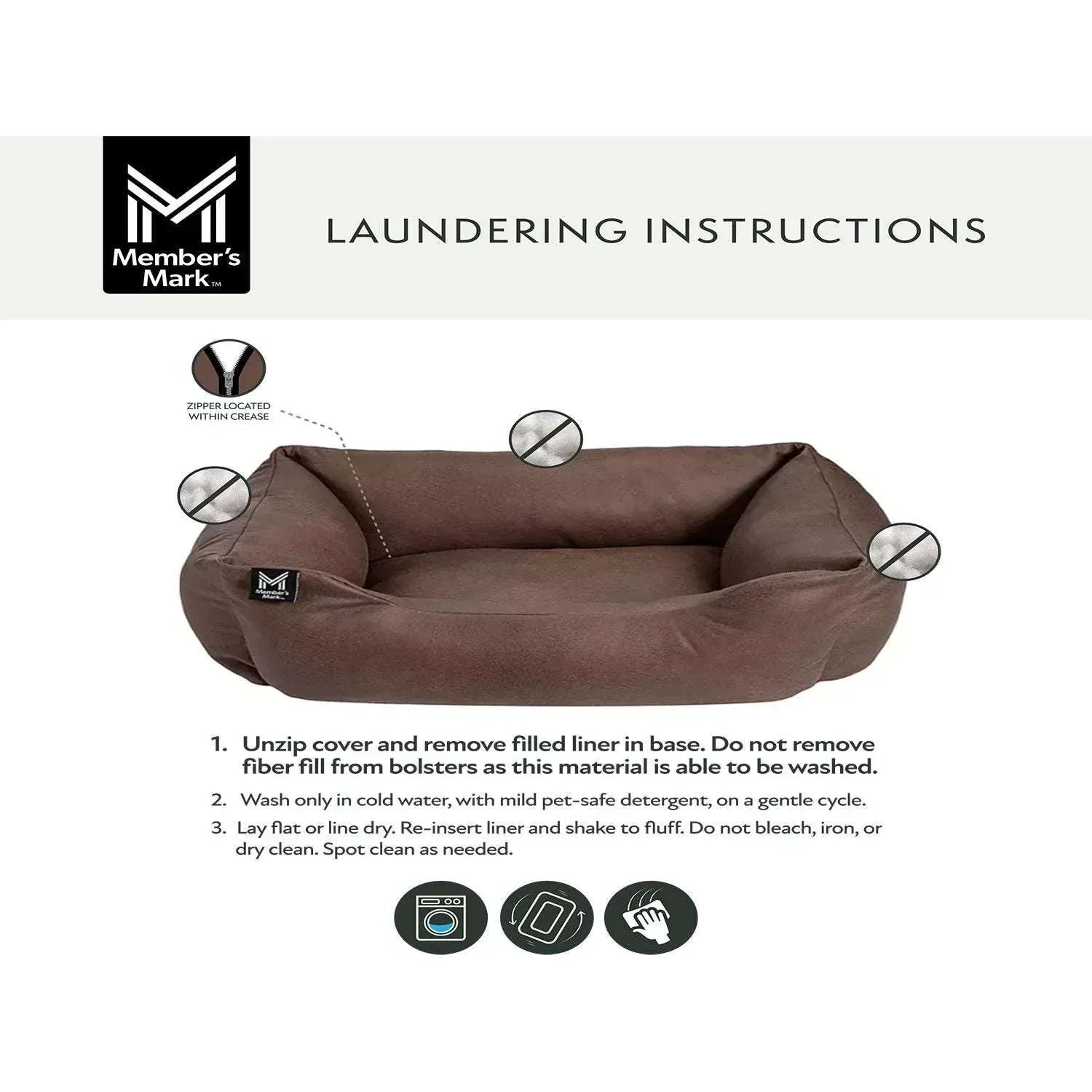 Member's Mark Premium Cuddler Pet Bed, Choose Size and Color