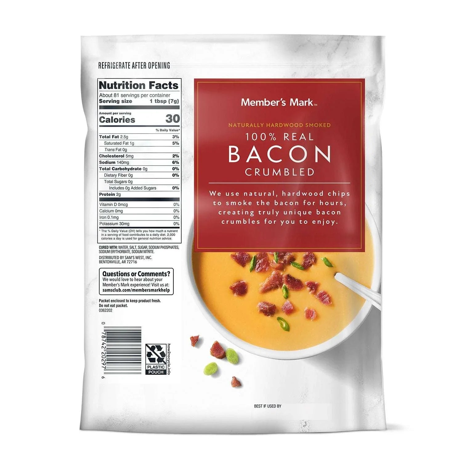 Member's Mark Real Crumbled Bacon, 20 oz. - USA MEGA SHOP