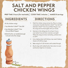 Recipe directions label: salt and pepper chicken wings
