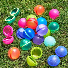 Reusable self-sealing water balloons, assorted rainbow colors with open cups