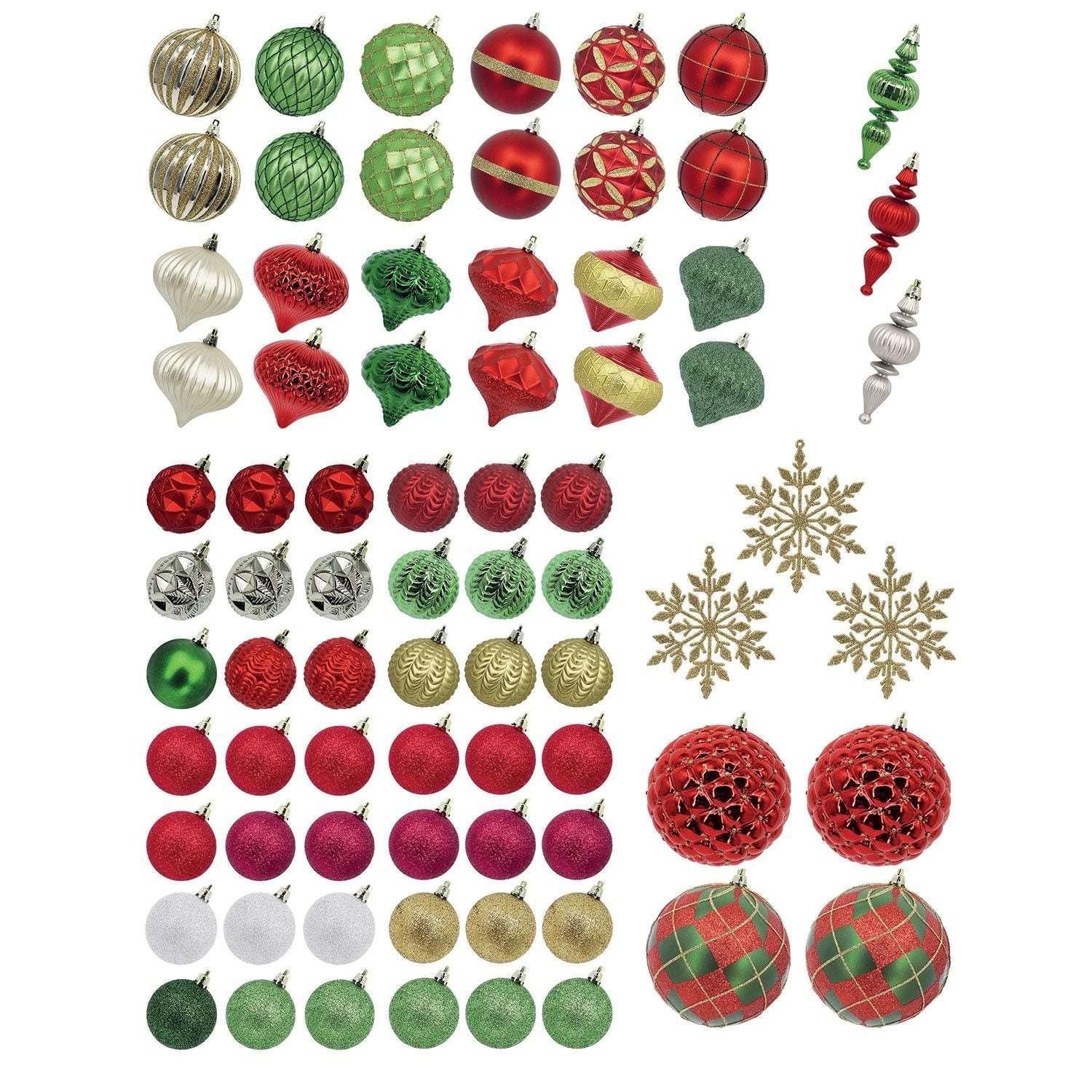 Member's Mark Shatterproof Ornament Collection, 76 pcs.
