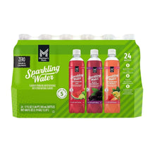 Sparkling water variety pack with 24 bottles, assorted flavors, zero sugar.