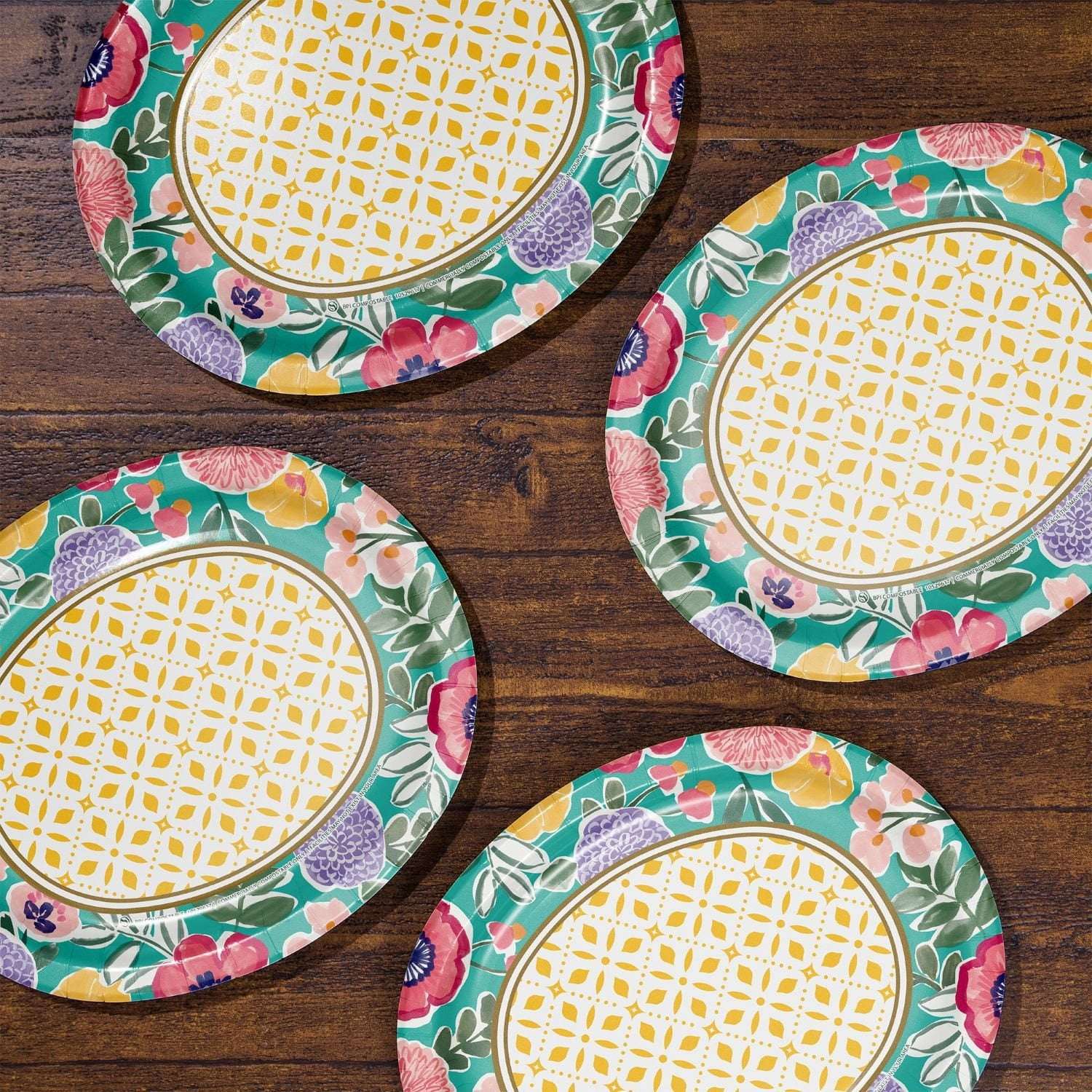 Member's Mark Spring Oval, Paper Plates, 10" x 12", 50 ct.