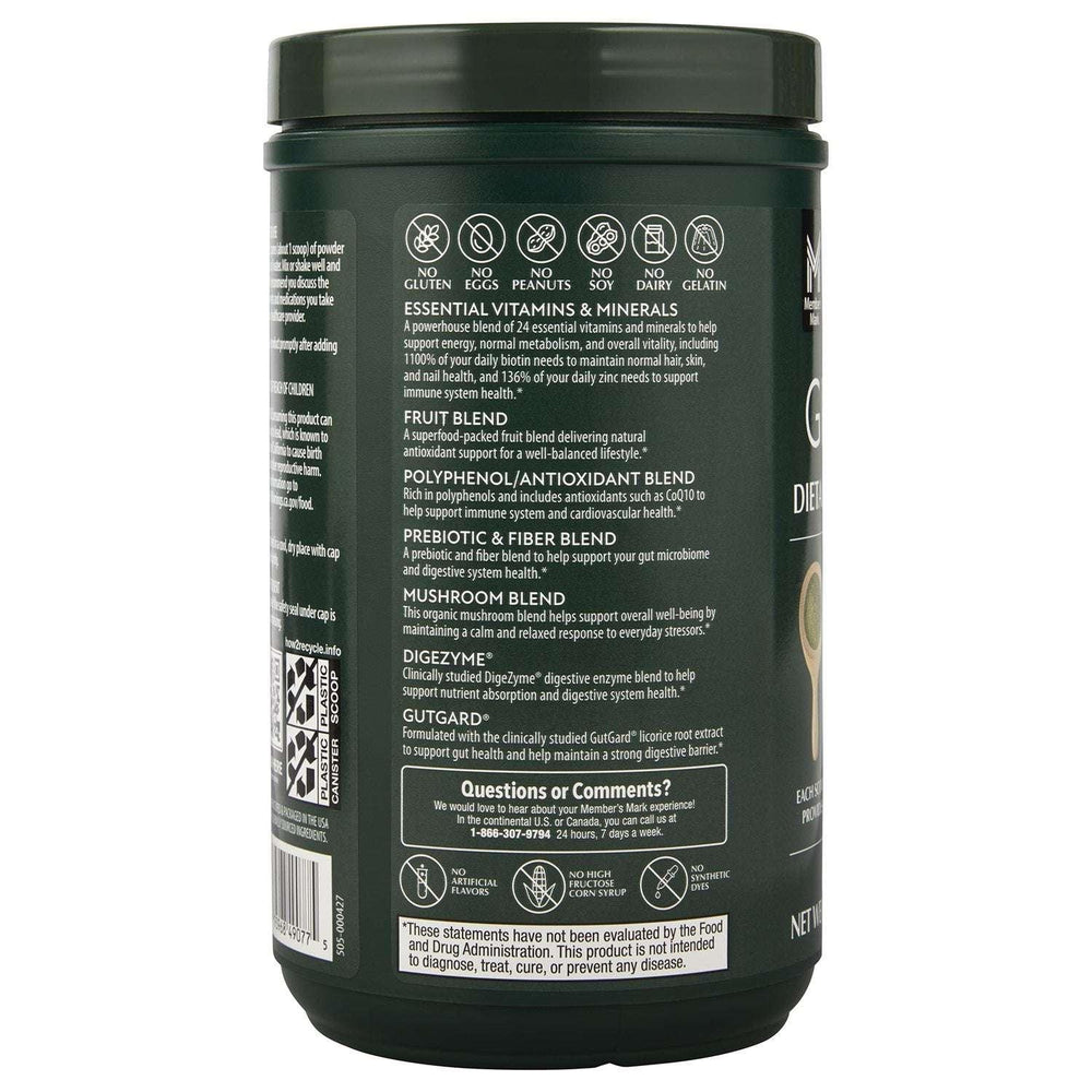 Member's Mark Super Greens Powder, Tropical Flavor, 18.28 Ounces, 48 Servings - USA MEGA SHOP